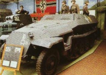 圖為SdDfz251型半履帶裝甲運兵車，是德軍在第二次大戰期間大量使用的機械化步兵裝備。